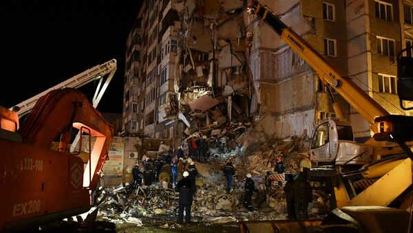 Derrumbe de vivienda en Izhevsk - Sputnik Mundo