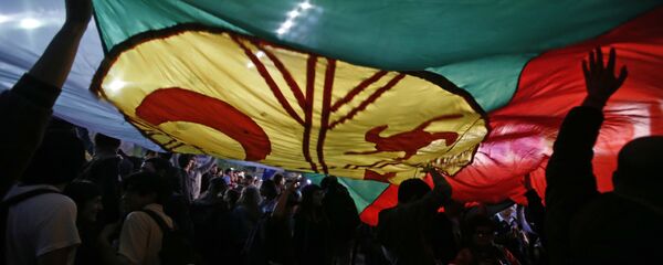 La bandera del pueblo mapuche La bandera del pueblo mapuche - Sputnik Mundo