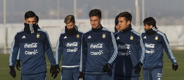 La selección de Argentina en su entrenamiento para el partido amistoso con Rusia - Sputnik Mundo