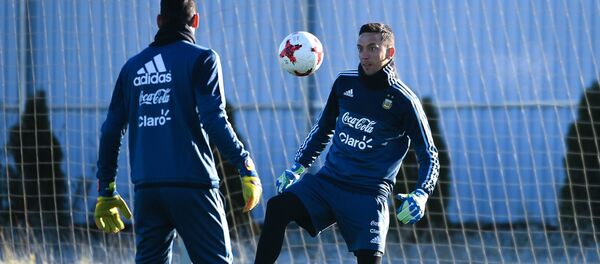 La selección de Argentina en su entrenamiento para el partido amistoso con Rusia La selección de Argentina en su entrenamiento para el partido amistoso con Rusia - Sputnik Mundo