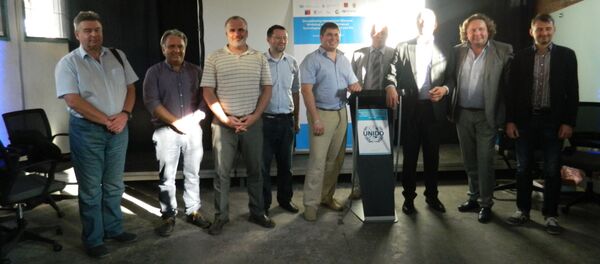 La comitiva rusa que visitó Santiago de Chile para mostrar la tecnología avanzada de su país. - Sputnik Mundo