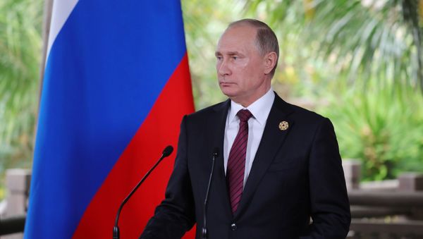 El presidente de Rusia, Vladímir Putin, durante una rueda de prensa El presidente de Rusia, Vladímir Putin, durante una rueda de prensa - Sputnik Mundo