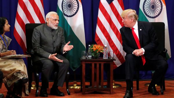 El primer ministro de la India, Narendra Modi y el presidente de EEUU, Donald Trump El primer ministro de la India, Narendra Modi y el presidente de EEUU, Donald Trump - Sputnik Mundo