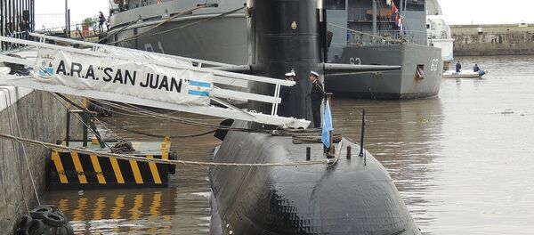 Submarino ARA San Juan en el Apostadero Naval de Buenos Aires, durante una jornada de puertas abiertas en mayo de 2017 por el día de la Armada Argentina.  - Sputnik Mundo