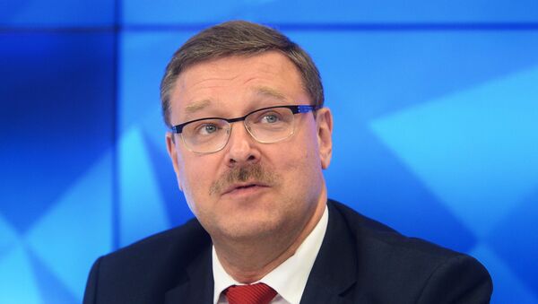 El jefe del Comité de Asuntos Internacionales del Consejo de la Federación, Konstantín Kosachiov - Sputnik Mundo