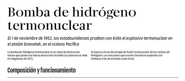 Bomba de hidrógeno termonuclear - Sputnik Mundo