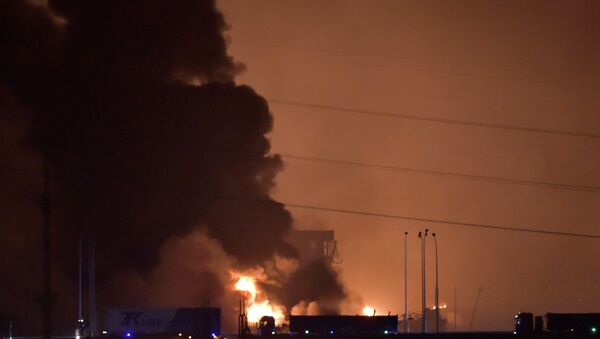 Incendio en la ciudad china de Tianjin (archivo) - Sputnik Mundo