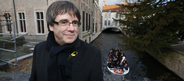 Carles Puigdemont, el expresidente del Gobierno catalán, en Bruselas - Sputnik Mundo