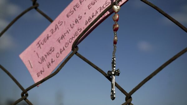 Las palabras de apoyo en la base naval Mar del Plata tras la desapación del submarino argentino ARA San Juan - Sputnik Mundo