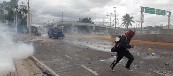 Protestas en Tegucigalpa, la capital de Honduras Protestas en Tegucigalpa, la capital de Honduras - Sputnik Mundo