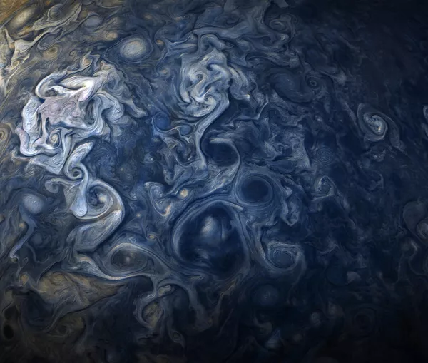 Las nubes jupiterianas (haz clic para ampliar la foto) Las nubes jupiterianas (haz clic para ampliar la foto) - Sputnik Mundo