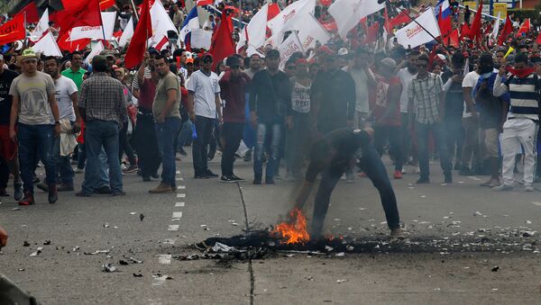 Protestas en Honduras (Archivo) - Sputnik Mundo