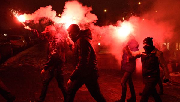 Manifestaciones en Kiev, Ucrania (imagen referencial) Manifestaciones en Kiev, Ucrania (imagen referencial) - Sputnik Mundo