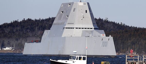 USS Michael Monsoor, buque de guerra estadounidense de clase Zumwalt (archivo) - Sputnik Mundo