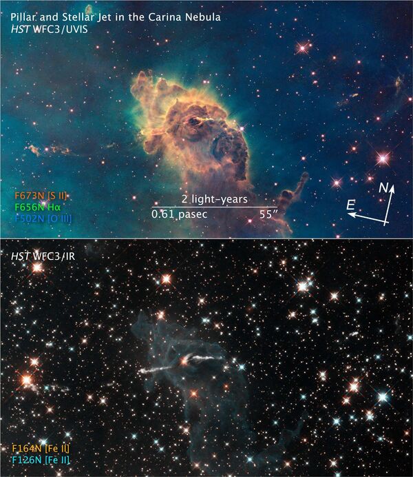 Herbig-Haro 666 en la Nebulosa Carina - Sputnik Mundo