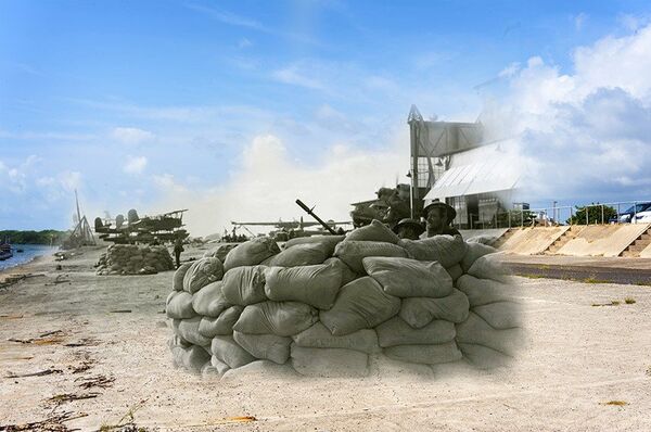 Los defensores de la Isla Ford vigilan los aviones - Sputnik Mundo