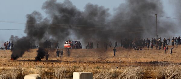 Multitudinarias protestas en la Franja de Gaza - Sputnik Mundo