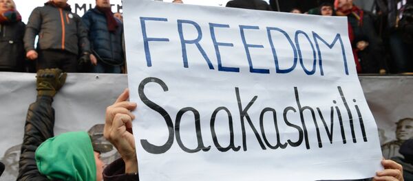 Partidarios del expresidente de Georgia y exgobernador de la ciudad ucraniana de Odesa, Mijaíl Saakashvili - Sputnik Mundo