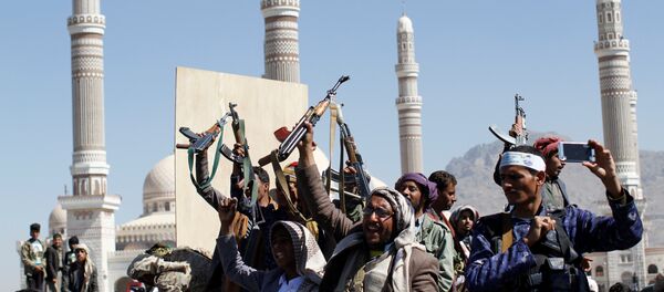 Los rebeldes hutíes en Yemen Los rebeldes hutíes en Yemen - Sputnik Mundo