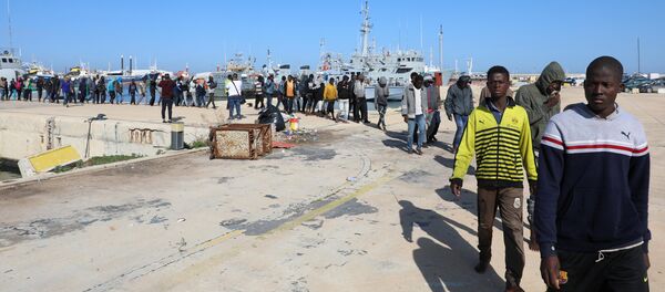Migrantes en Libia (archivo) Migrantes en Libia (archivo) - Sputnik Mundo