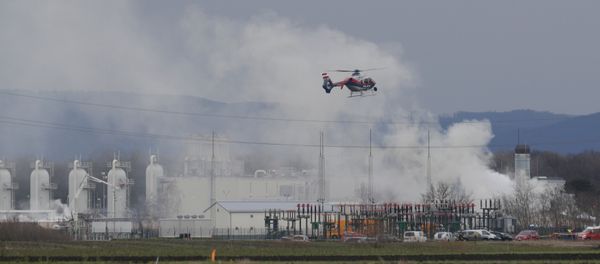 Lugar de la explosión en la estación de gas en Baumgarten, Austria Lugar de la explosión en la estación de gas en Baumgarten, Austria - Sputnik Mundo