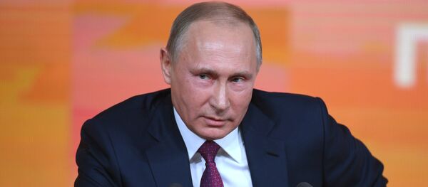 Vladímir Putin, presidente de Rusia, durante la gran rueda de prensa anual - Sputnik Mundo