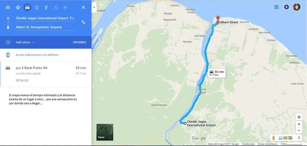 Recorrido desde el Aeropuerto Internacional de Guyana, cortesía del entrevistado Recorrido desde el Aeropuerto Internacional de Guyana, cortesía del entrevistado - Sputnik Mundo