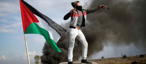 Protestas en Franja de Gaza (archivo) - Sputnik Mundo