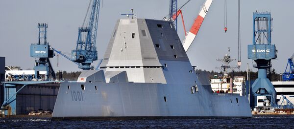 El destructor USS Michael Monsoor, segundo buque de guerra de clase Zumwalt de la Armada de EEUU - Sputnik Mundo