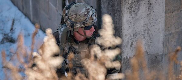 Un soldado de EEUU durante los ejercicios Warrior Strike IX - Sputnik Mundo