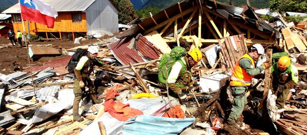 Consecuencias del aluvión en Villa Santa Lucia, Chile - Sputnik Mundo