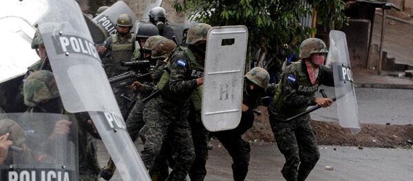Policía militar de Honduras en Tegucigalpa, la capital del país - Sputnik Mundo