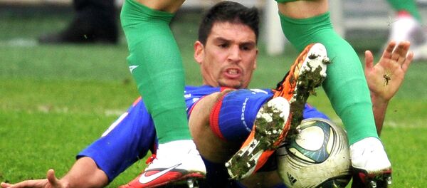 Mark González, con la camiseta del PFC CSKA de Moscú, en un partido contra el Rubin de Kazán en 2011 - Sputnik Mundo