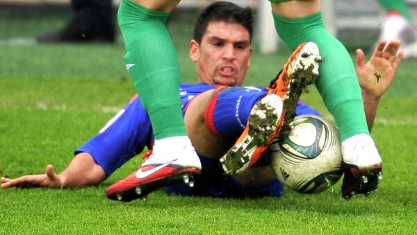 Mark González, con la camiseta del PFC CSKA de Moscú, en un partido contra el Rubin de Kazán en 2011 - Sputnik Mundo