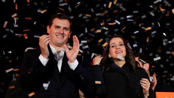 Albert Rivera, presidente de Ciudadanos, y Inés Arrimadas, candidata del partido - Sputnik Mundo