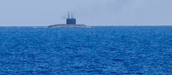 Un submarino ruso en el mar Mediterráneo Un submarino ruso en el mar Mediterráneo - Sputnik Mundo