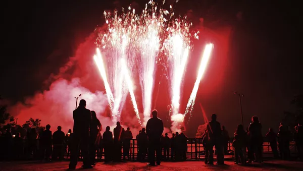 Fuegos artificiales en Bogotá, Colombia - Sputnik Mundo