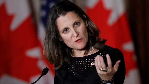 Chrystia Freeland, a ministra de Exteriores de Canadá - Sputnik Mundo