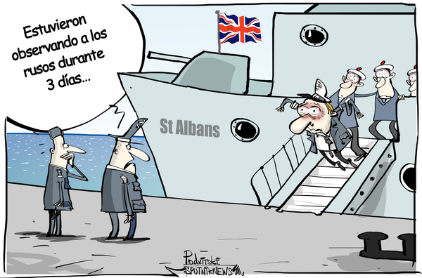 La fragata británica St. Albans escoltó al buque de guerra ruso Almirante Gorshkov cuando este navegaba cerca de las aguas territoriales británicas - Sputnik Mundo