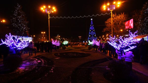 La noche en Donetsk, Ucrania (imagen referencial) La noche en Donetsk, Ucrania (imagen referencial) - Sputnik Mundo