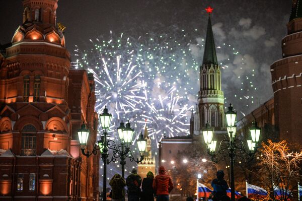 Celebración de Año Nuevo en Rusia (archivo) - Sputnik Mundo