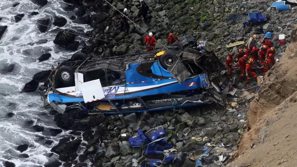 Lugar del accidente en Perú - Sputnik Mundo