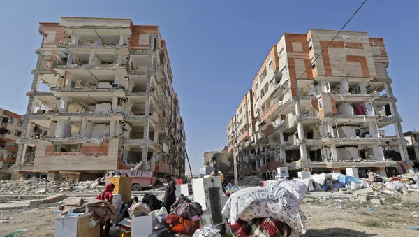 Las consecuencias de un terremoto en la provincia de Kermanshah, Irán (archivo) - Sputnik Mundo