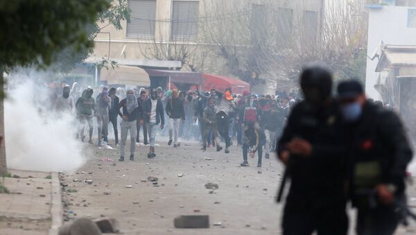 Protestas en Túnez Protestas en Túnez - Sputnik Mundo