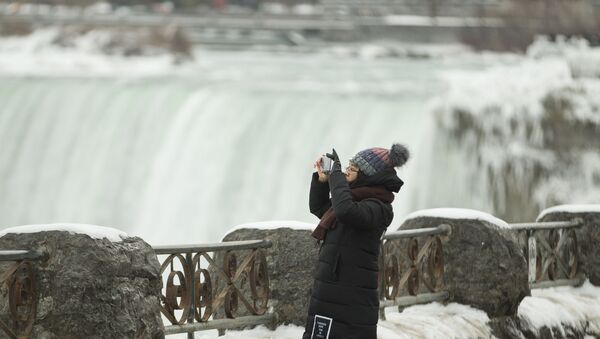 Las cataratas del Niágara se convierten en un cuento de hielo estos días - Sputnik Mundo