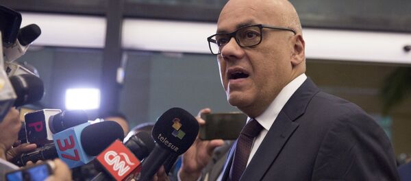 El jefe de la delegación del Gobierno de Venezuela, Jorge Rodríguez - Sputnik Mundo