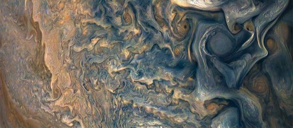 Imágen del planeta Júpiter captado por la sonda Juno Imágen del planeta Júpiter captado por la sonda Juno - Sputnik Mundo