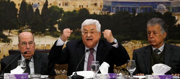 Mahmud Abás, líder palestino, durante la reunión del Consejo Central Palestino (CCP) de la OLP - Sputnik Mundo