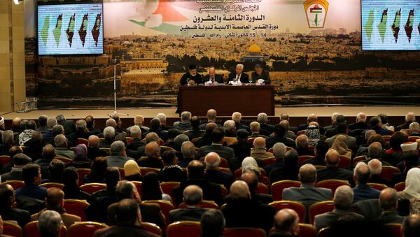 Mahmud Abás, líder palestino, durante la reunión del Consejo Central Palestino (CCP) de la OLP - Sputnik Mundo