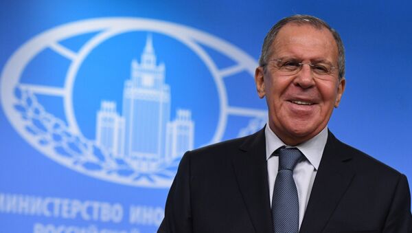 Serguéi Lavrov, ministro de Exteriores, durante su conferencia de prensa anual, Moscú (Rusia), 15 de enero de 2018 - Sputnik Mundo